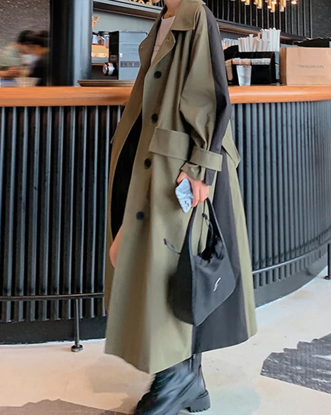 Eleganter Vintage-Trenchcoat für Damen – Perfekt für Frühling und Herbst
