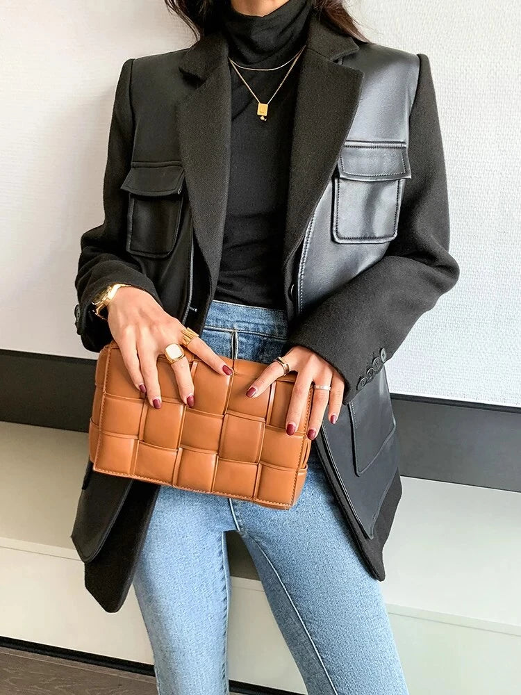 Elegant PU Leather Blazer for Women: A Must-Have for Office and Beyond