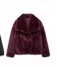 Winter Plüschmantel Mode Verdicken Revers Outwear Lässige Langarm-Oberteile Damenbekleidung