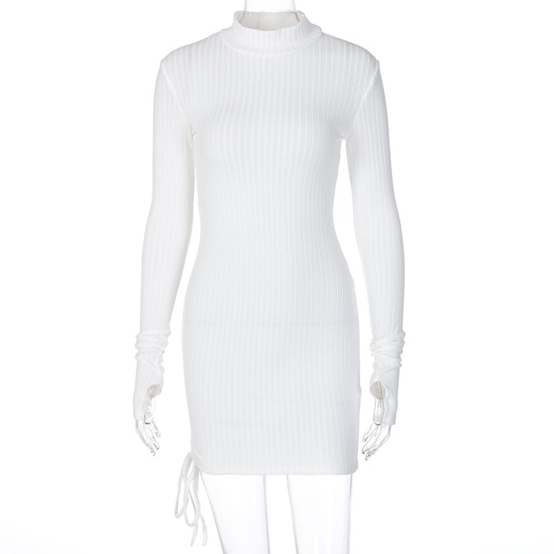 Upgrade Your Wardrobe with this Elegant Turtleneck Dress - Available in Multiple Colors and Sizes!