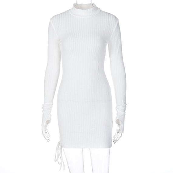 Upgrade Your Wardrobe with this Elegant Turtleneck Dress - Available in Multiple Colors and Sizes!