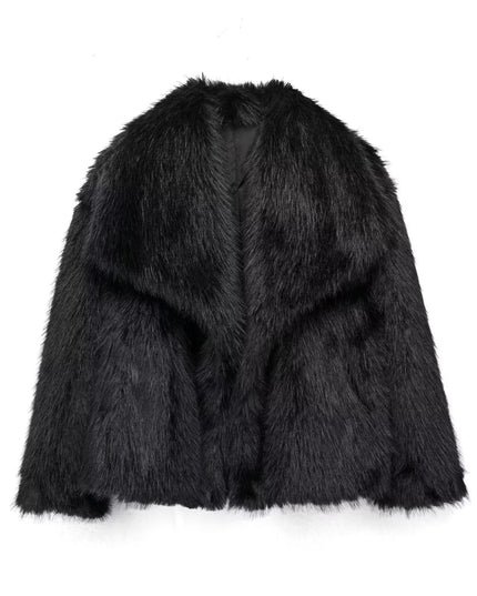 Winter Plüschmantel Mode Verdicken Revers Outwear Lässige Langarm-Oberteile Damenbekleidung