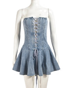 Elastischer Jeansstoff Blau