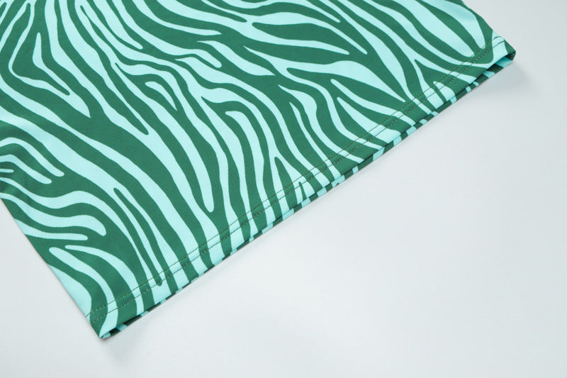 Women's Irregular Printing Ring Dress