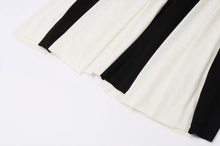Elegant slingklänning med färgkontrast - Trendigt mode
