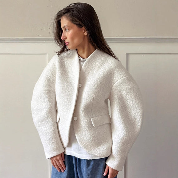 Coarse Woolen Thick Woolen Coat