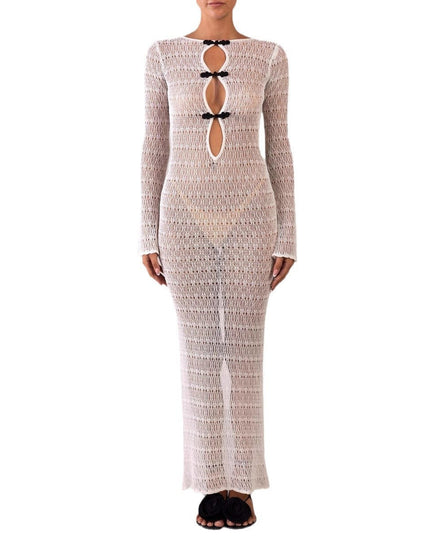 Strandkleid mit hohlem Schlitz im Bohemian-Stil