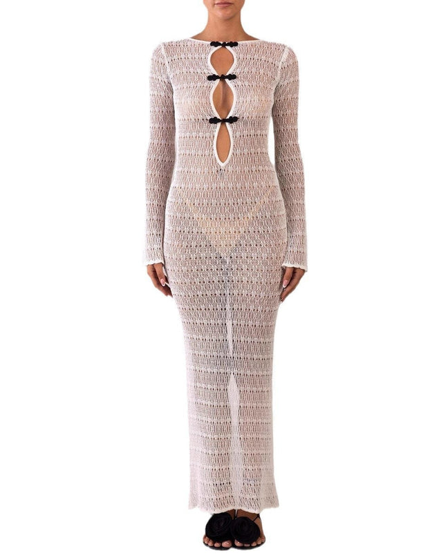 Strandkleid mit hohlem Schlitz im Bohemian-Stil