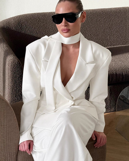Neuer Damen-Blazer für Herbst/Winter mit Taillenband