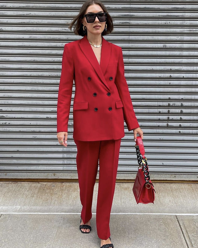 Red Two-Piece Suit Jacket