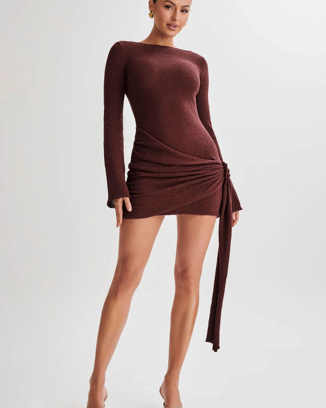 Y2K rückenfreies V-förmiges Kleid – sexy, figurbetont