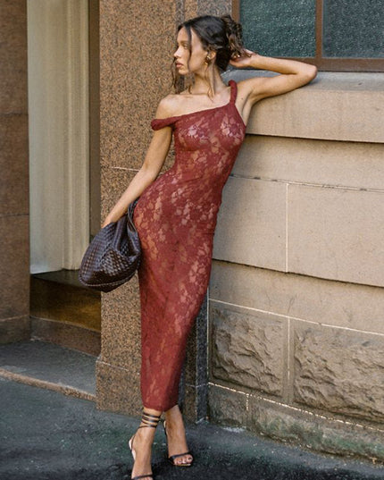 Women's Lace Camisole Dress - Elegant and Alluring