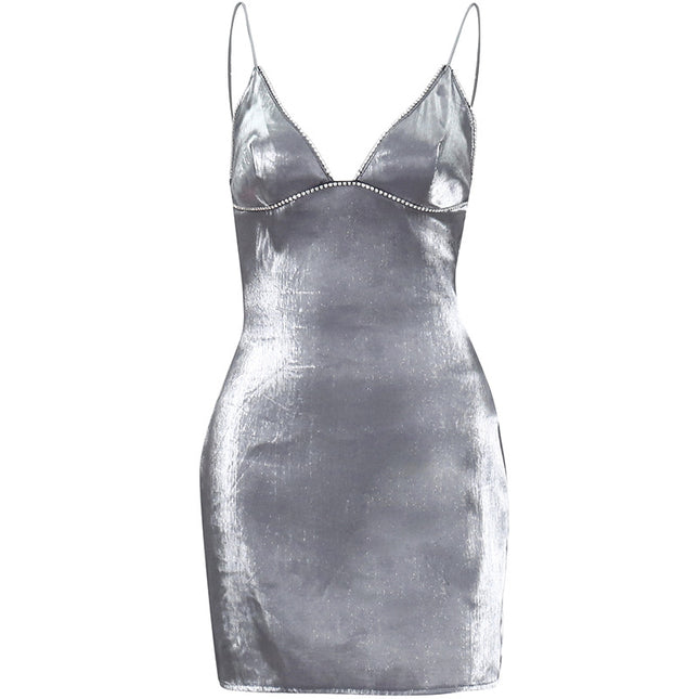 Damen-Latzkleid mit Personalisierung – Grau – SML
