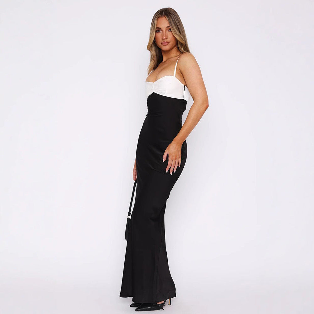 Off-shoulder Tube Top Cinched Waist Slimming Dress Women