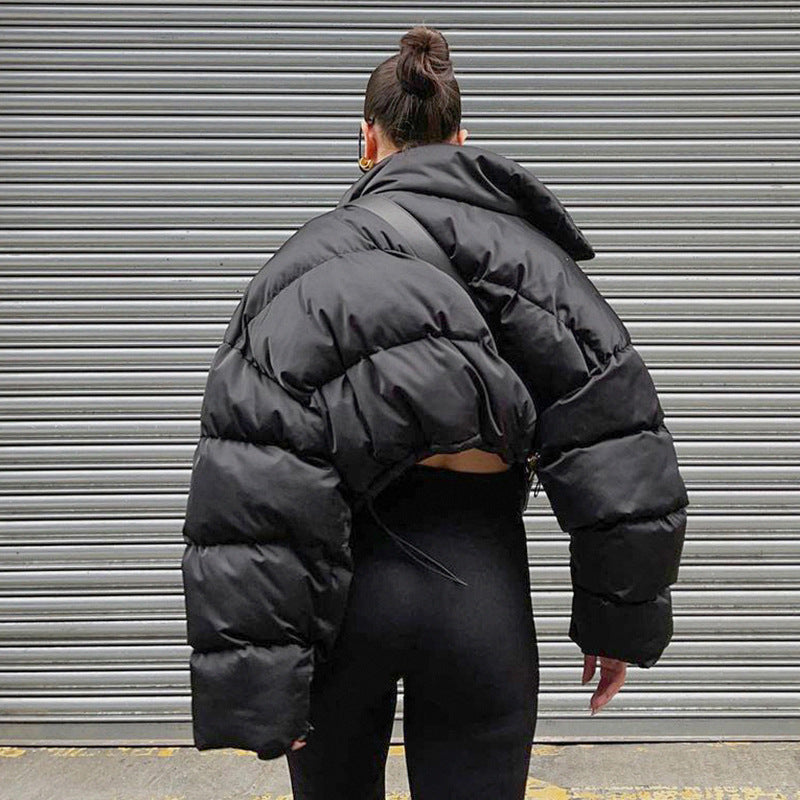 Warm Cotton Jacket - Black Urban Casual Style