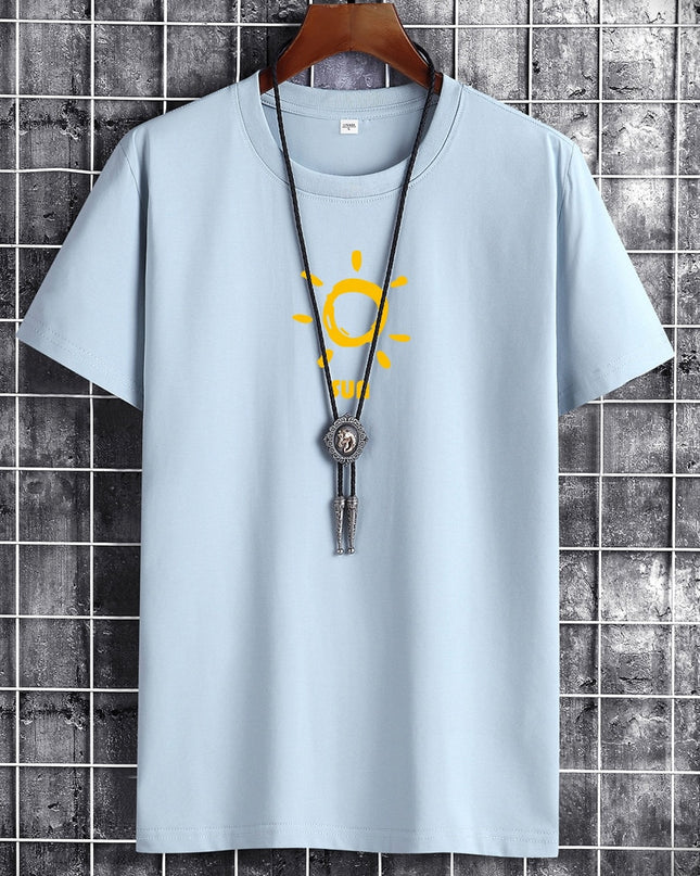 Anime Gothig New Summer Cotton Man T-Shirt T Shirts Fashion Harajuku Sun Printing short T-Shirts Breathable Men Tshirt Tops