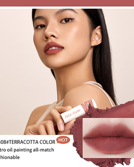 INTO YOU Lip Gloss Women Makeup Matte Velvet Lipstick Waterproof Long Lasting Red Lip Tint Lip Glaze Cosmetics 27 Colors