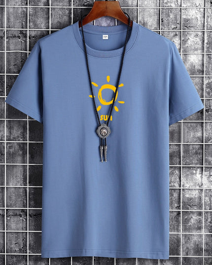 Anime Gothig New Summer Cotton Man T-Shirt T Shirts Fashion Harajuku Sun Printing short T-Shirts Breathable Men Tshirt Tops