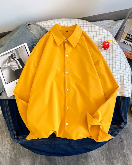Stylish Men's Harajuku Button Up Shirts for Summer Streetwear