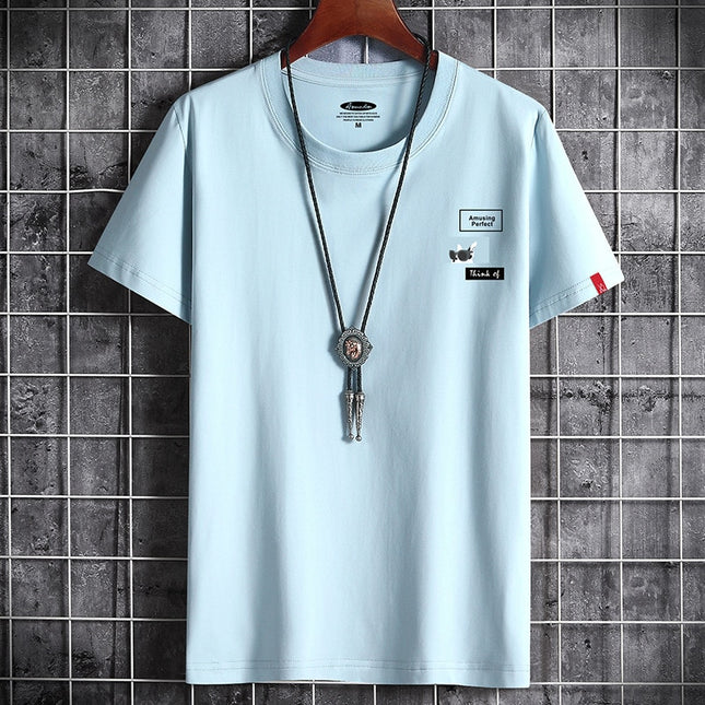 Newest T Shirt for Men Clothing Fitness White O Neck Man T-shirt For Male Anime Oversized S-6XL New Men T-shirts Goth Punk