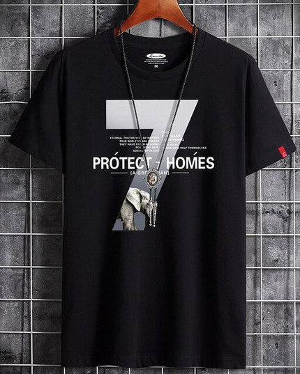Anime overize Summer Men's Cotton Tee Shirts Men Casual T-shirt Simple Love Heart Print Tshirt O-Neck Short Sleeve Man Tops
