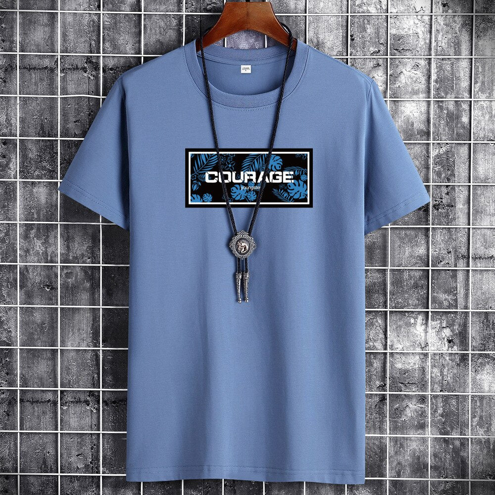 Anime Summer Oversized T-Shirt Cotton Casual  Men T-Shirts Harajuku Manga Clothing Tshirt Street Handsome Men T-Shirt Top