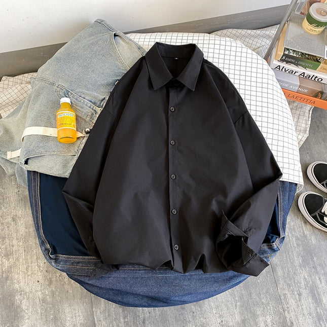 Stylish Men's Harajuku Button Up Shirts for Summer Streetwear