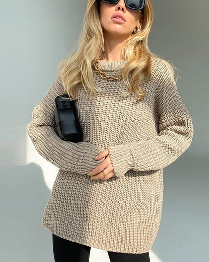 Autumn Winter Knitted Sweaters Sweaters for Women Fashion Long Sleeve Pullover Sweater Oversized Christmas Clothes