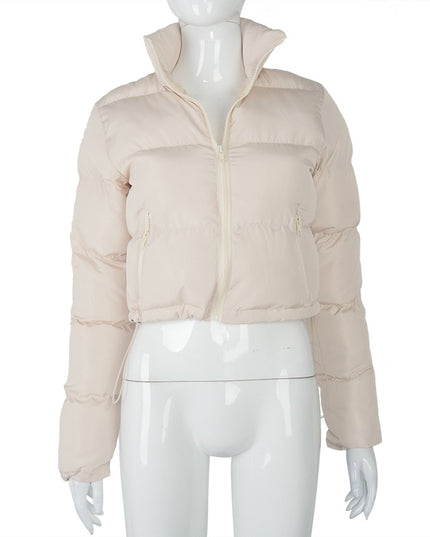 Fall Winter Solid Down Coat Puffer Jacket and Coats for Women Bubble Outerwear Cropped Outwear Oversized Clothing