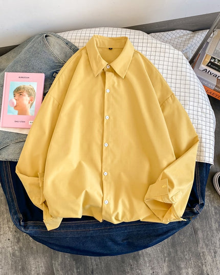 Stylish Men's Harajuku Button Up Shirts for Summer Streetwear