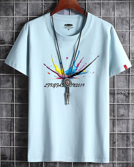 Newest T Shirt for Men Clothing Anime Fitness White O Neck Man T-shirt For Male Oversized S-6XL New Men T-shirts Goth Punk
