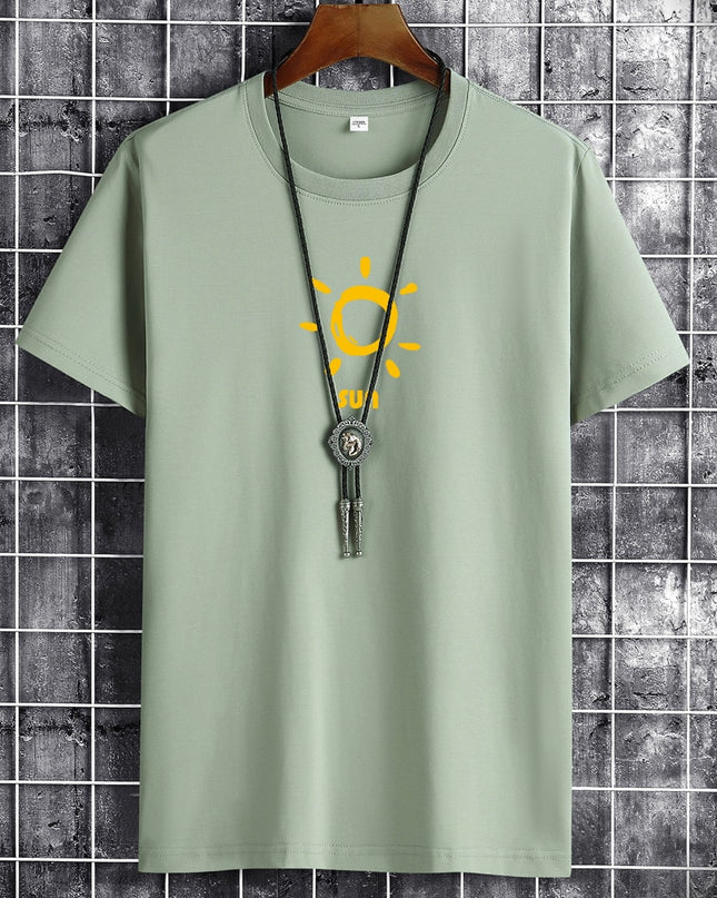 Anime Gothig New Summer Cotton Man T-Shirt T Shirts Fashion Harajuku Sun Printing short T-Shirts Breathable Men Tshirt Tops