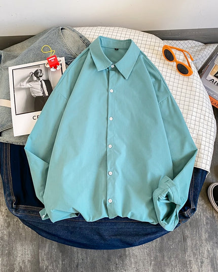 Stylish Men's Harajuku Button Up Shirts for Summer Streetwear