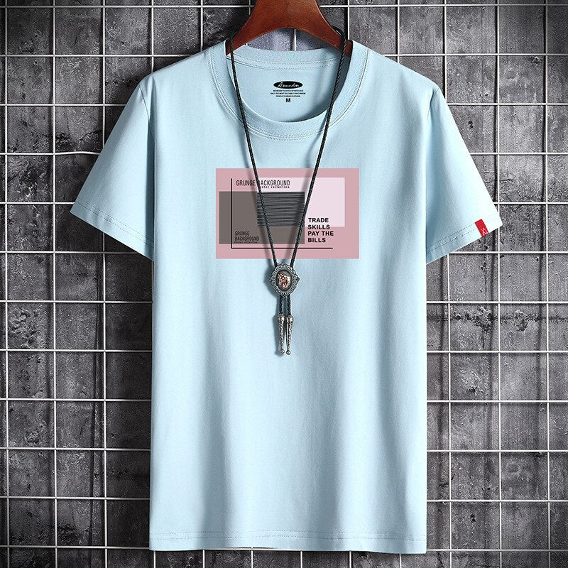 T-shirt For Man Fitness Black O Neck Male Oversized S-6XL New Men T-shirts Anime Newest T Shirt for Men Clothing Goth Punk