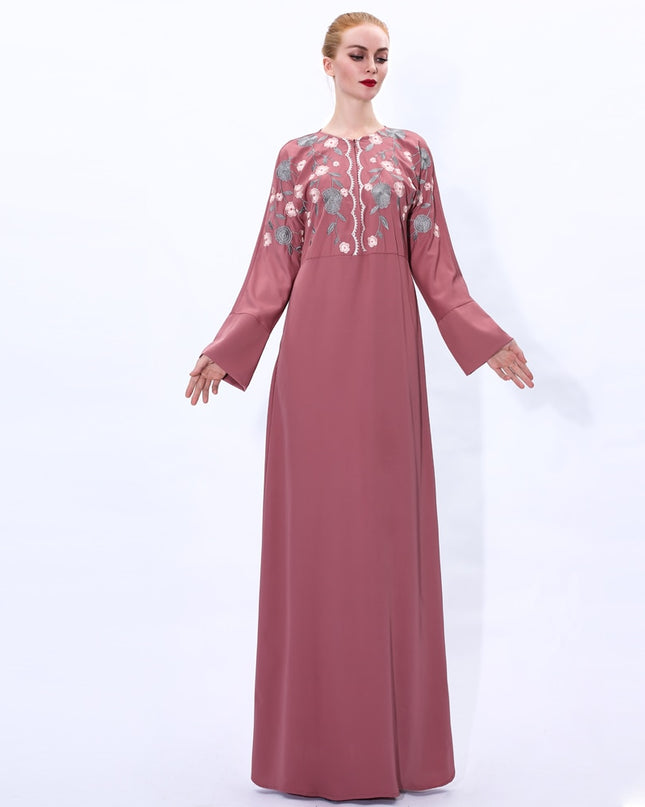 5colors Abayas Embroidery Abaya Hijab Muslim Dress female Caftan Islamic Kaftan Robe Musulman Abaya