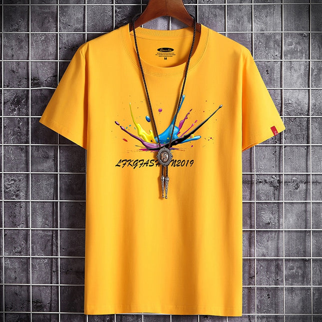 Newest T Shirt for Men Clothing Anime Fitness White O Neck Man T-shirt For Male Oversized S-6XL New Men T-shirts Goth Punk