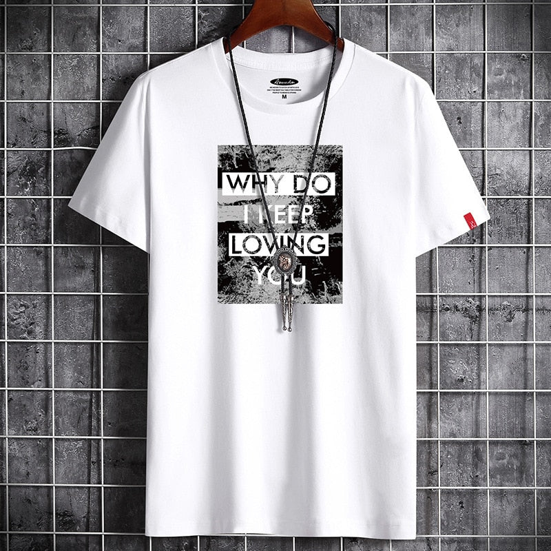 New T Shirt for Men Summer  Harajuku Graphic Oversized Goth Punk Manga Vintage Hip Hop Couples Matching Anime Men Clothing