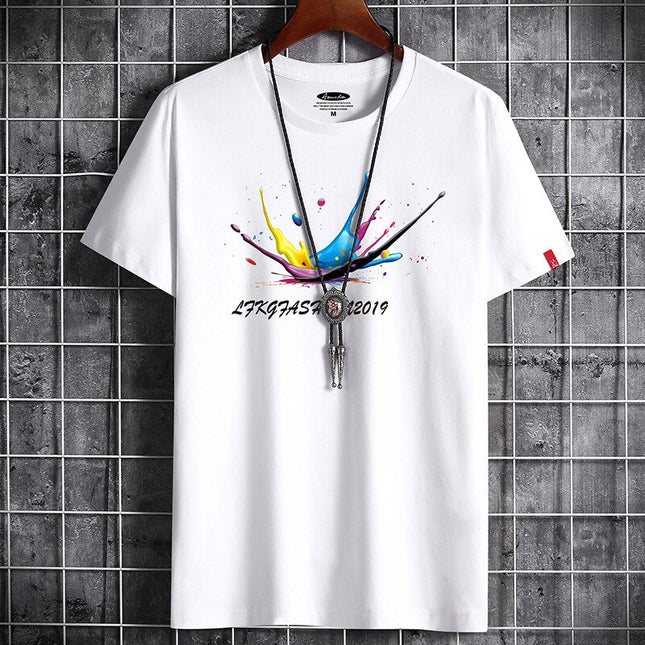 Newest T Shirt for Men Clothing Anime Fitness White O Neck Man T-shirt For Male Oversized S-6XL New Men T-shirts Goth Punk