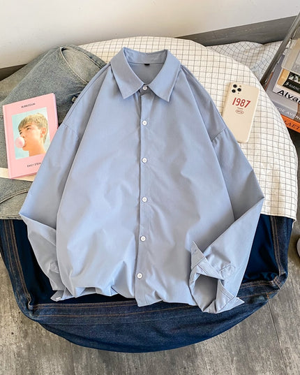 Stylish Men's Harajuku Button Up Shirts for Summer Streetwear