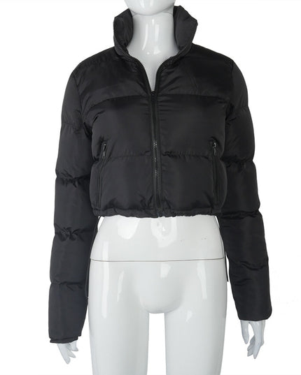 Fall Winter Solid Down Coat Puffer Jacket and Coats for Women Bubble Outerwear Cropped Outwear Oversized Clothing
