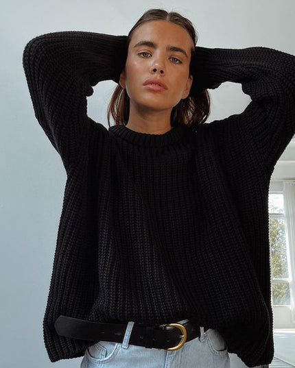 Autumn Winter Knitted Sweaters Sweaters for Women Fashion Long Sleeve Pullover Sweater Oversized Christmas Clothes