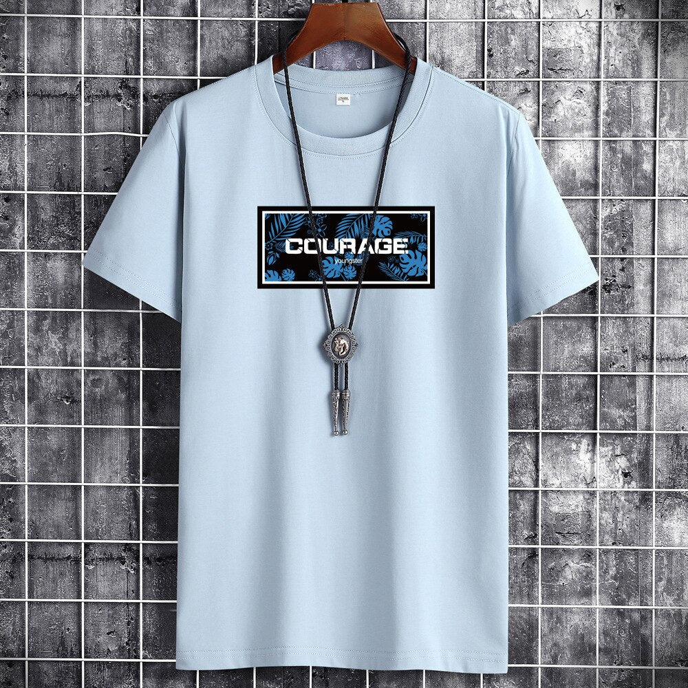 Anime Summer Oversized T-Shirt Cotton Casual  Men T-Shirts Harajuku Manga Clothing Tshirt Street Handsome Men T-Shirt Top