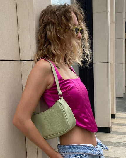 Square Collar Satin Sexy Backless Bustier Corset Crop Tops Women Sleeveless Summer Top Cropped Club Fashion Outfit