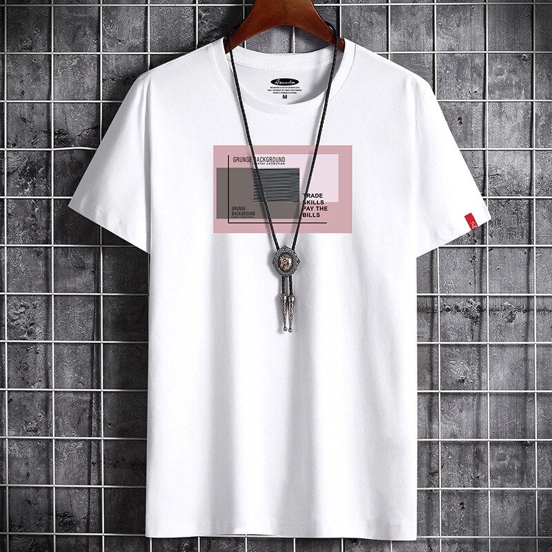 T-shirt For Man Fitness Black O Neck Male Oversized S-6XL New Men T-shirts Anime Newest T Shirt for Men Clothing Goth Punk