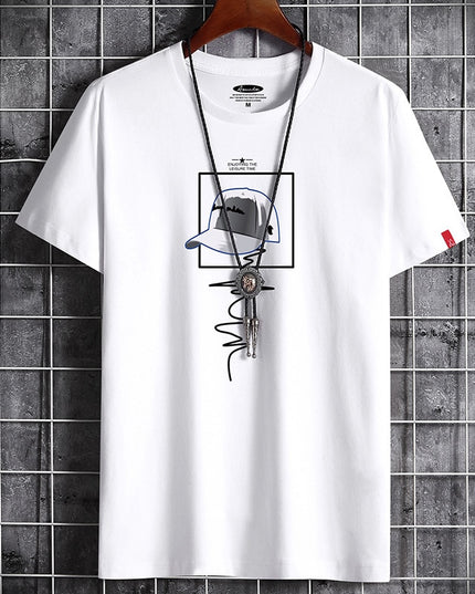 Newest T Shirt for Men Clothing Fitness White O Neck Anime Man T-shirt For Male Oversized S-6XL New Men T-shirts Goth Punk