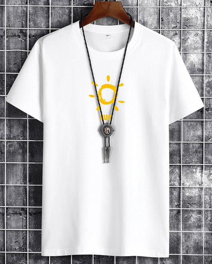 Anime Gothig New Summer Cotton Man T-Shirt T Shirts Fashion Harajuku Sun Printing short T-Shirts Breathable Men Tshirt Tops