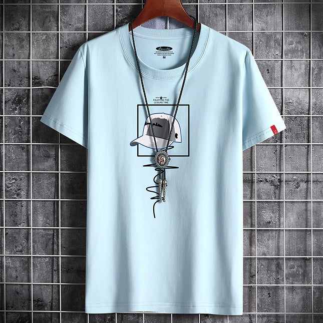 Newest T Shirt for Men Clothing Fitness White O Neck Anime Man T-shirt For Male Oversized S-6XL New Men T-shirts Goth Punk