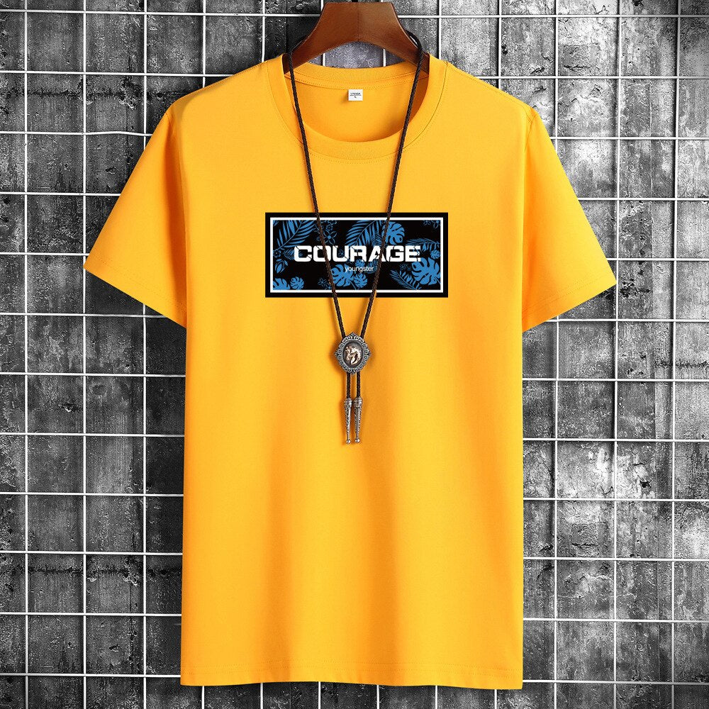 Anime Summer Oversized T-Shirt Cotton Casual  Men T-Shirts Harajuku Manga Clothing Tshirt Street Handsome Men T-Shirt Top