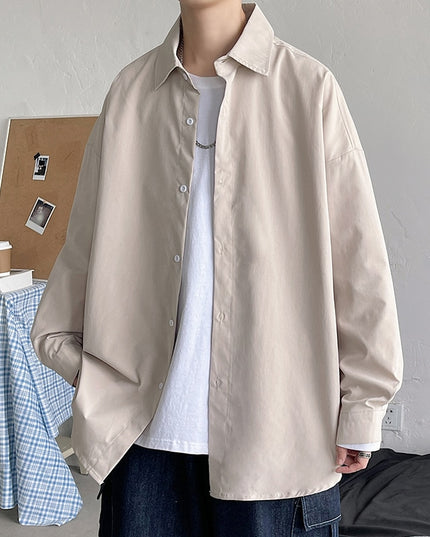 Men Korean Fashion White Long Sleeve Shirts 2023 Mens Harajuku Black Oversized Shirt Male Button Up Shirts Blouses 5XL