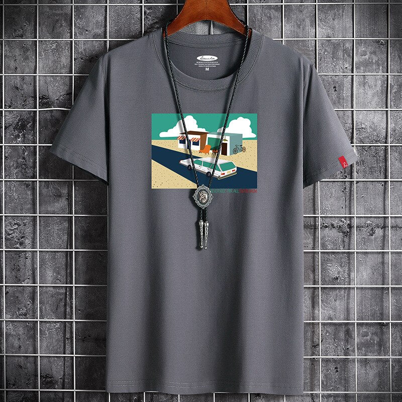 Fashionanime White T Shirt Summer for Men Clothing Oversized Graphic Vintage T-shirt Tshirt Harajuku Manga Anime S-6XL